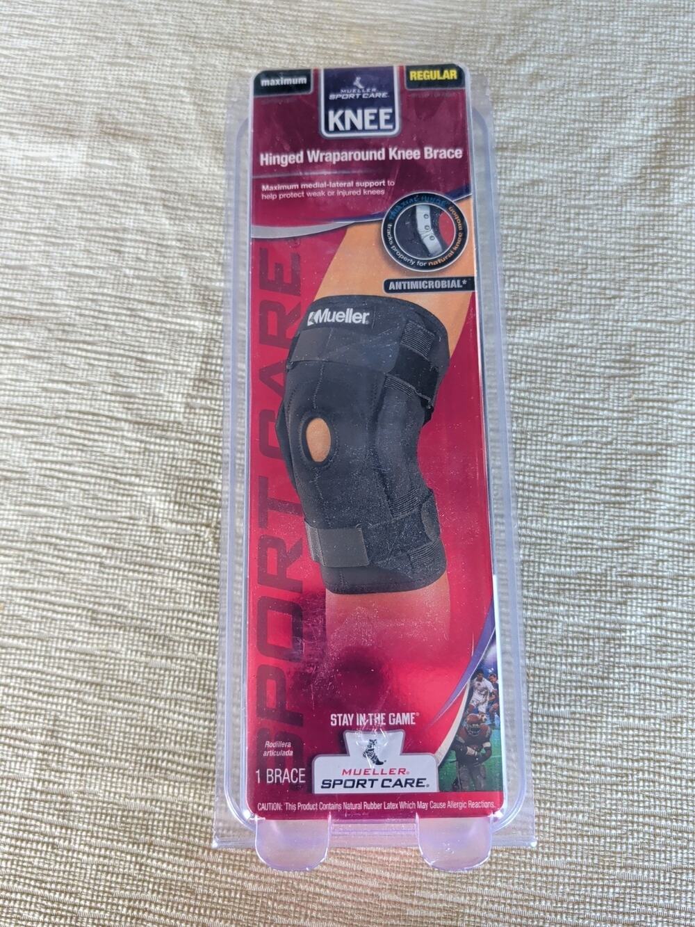 NEW MUELLER SELF-ADJUSTING KNEE STABILIZER – BLACK - Size Regular